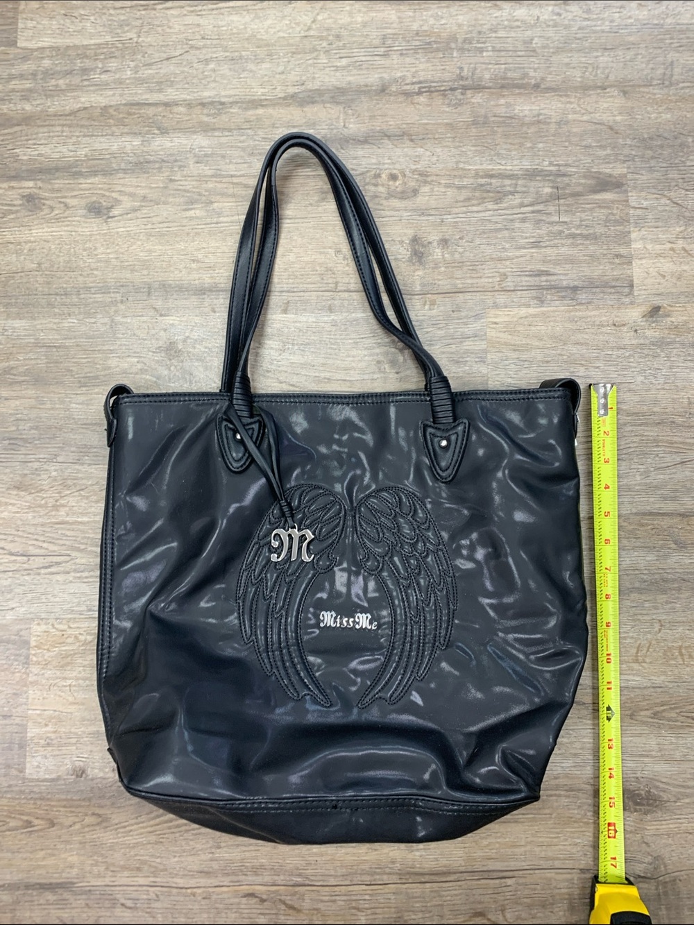 Miss Me Black Wing-Emblem Tote